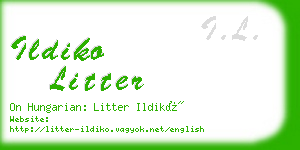 ildiko litter business card